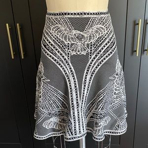 Herve Leger Jacquard Print Skirt